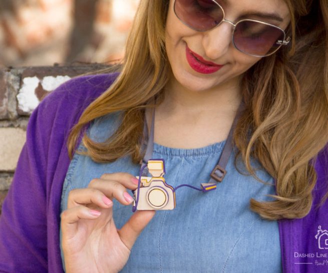 Dashed Line Creations Handmade Camera Necklace